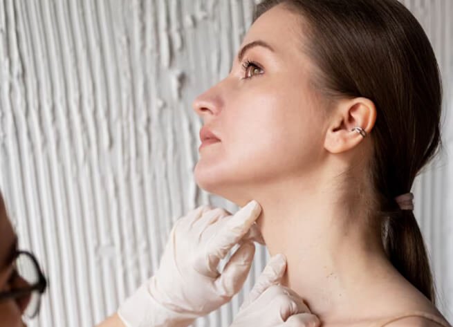 Liposukcija podbratka pre i posle